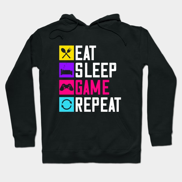 Gamer Series: Eat, sleep, game, repeat Hoodie by Jarecrow 